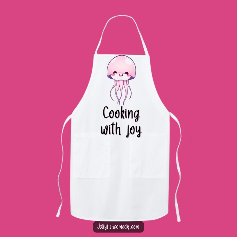 Funny Happy Jellyfish Apron: Cook with Joy and Marine Delight