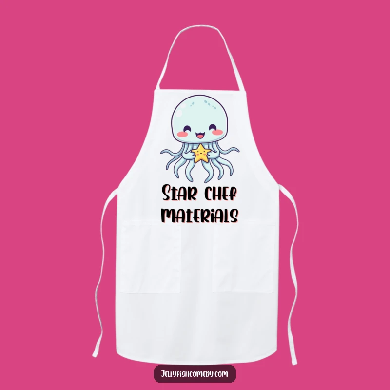 Funny Jellyfish Star Apron: Celestial Fun for Kitchen Moments