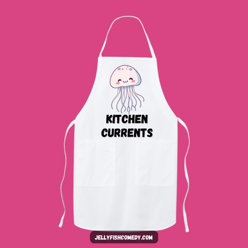 Funny Kawaii Jellyfish Apron: Joyful Floating Creature for Kitchen Fun