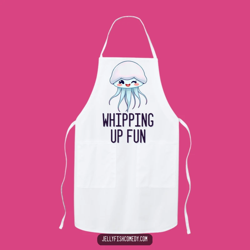 Funny Winking Jellyfish Apron - Cook With A Smile And Spin