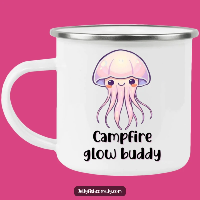 Funny Kawaii Jellyfish Camping Mug: Glowing Warmth, Perfect Outdoor Humorous Gift
