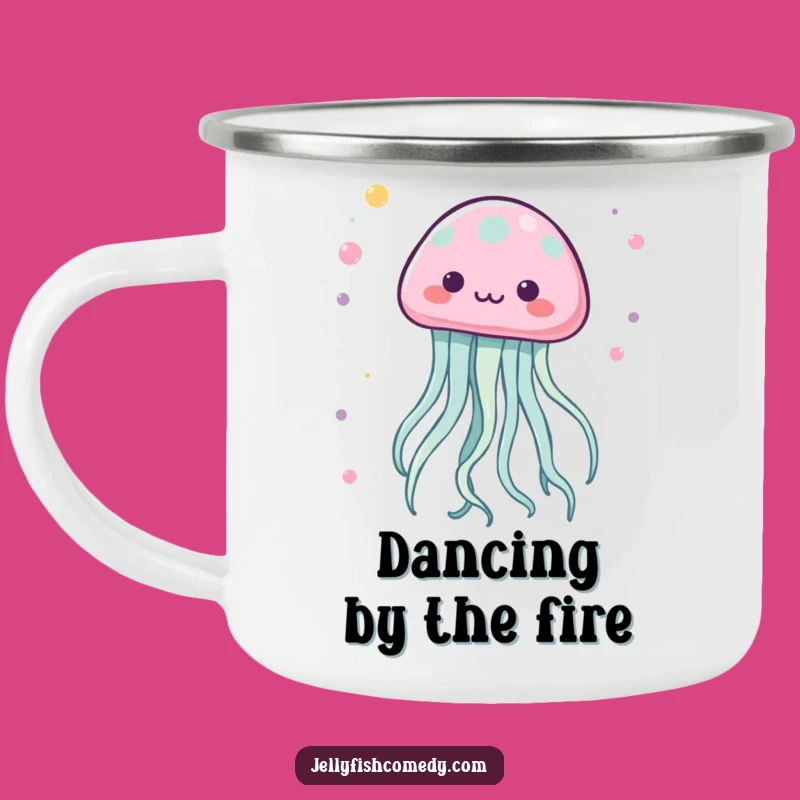 Funny Kawaii Jellyfish Camping Mug: Dance on the Trail!