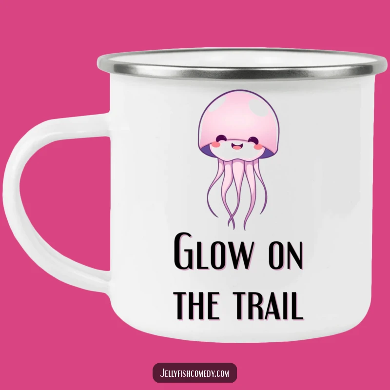 Funny Happy Jellyfish Camping Mug: Your Cheerful Outdoor Companion