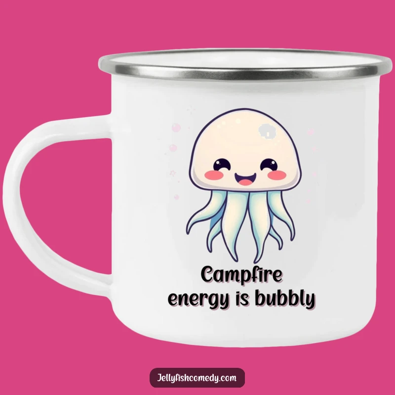 Funny Kawaii Jellyfish Camping Mug: Bubbly Adventures!