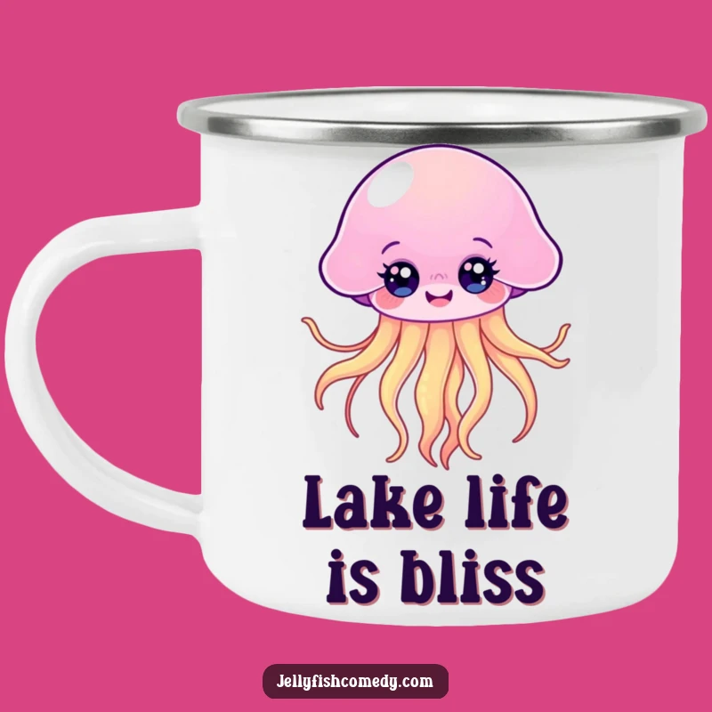 Funny Kawaii Jellyfish Camping Mug: Happy Adventures Await!