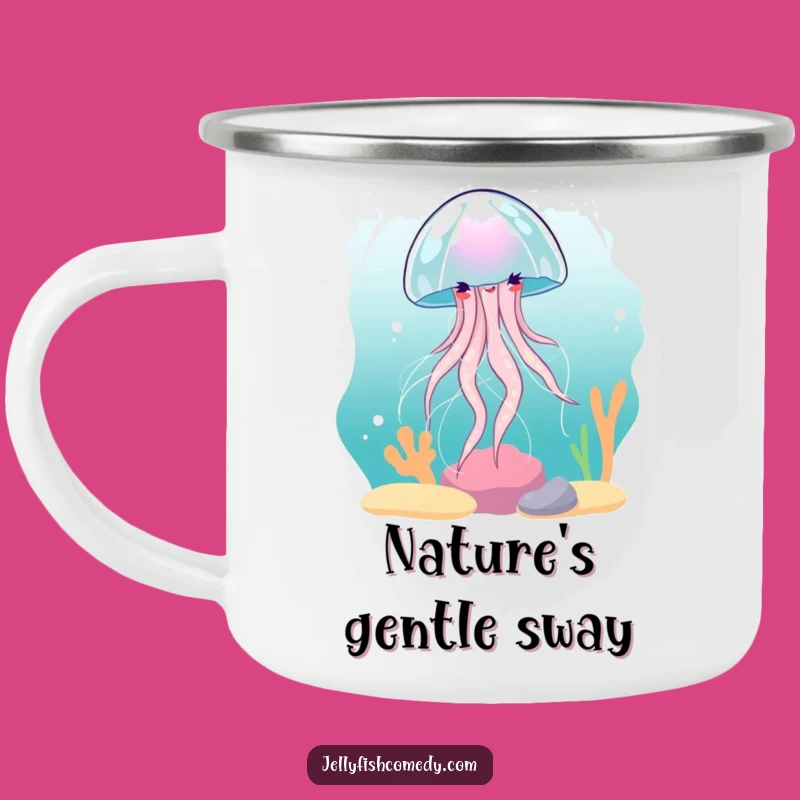 Funny Jellyfish Current Spin Camping Mug: Durable Cartoon Mug for Peaceful Adventures