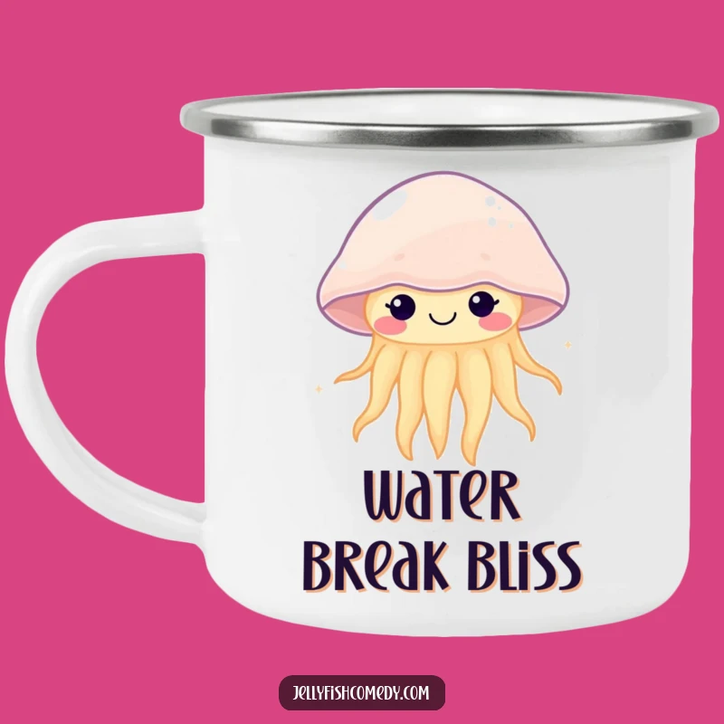 Funny Kawaii Jellyfish Pulsing Camping Mug: Outdoor Underwater Charm