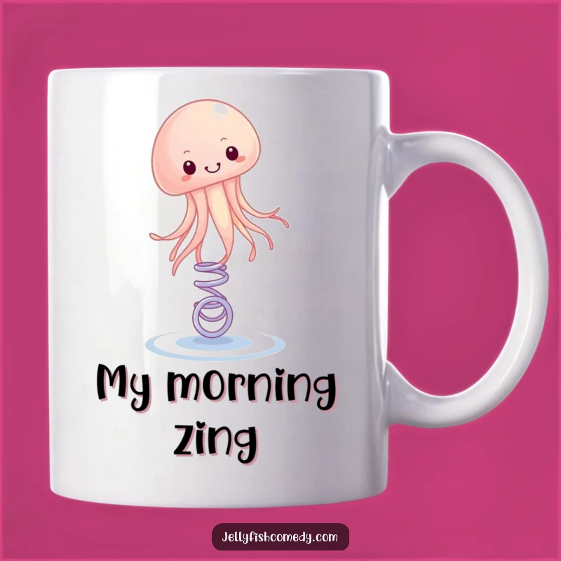 Funny Bouncing Jellyfish Mug: Springy Fun, Hilarious Ocean Creature, Perfect Funny Gift