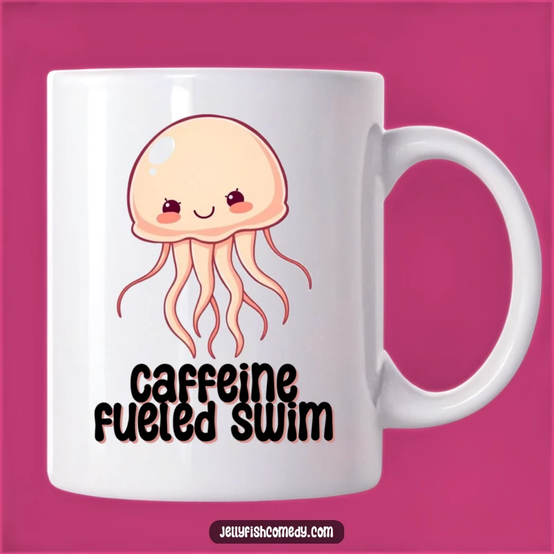 Funny Determined Jellyfish Mug: Go-Getter Humor, Perfect Motivational Gift!