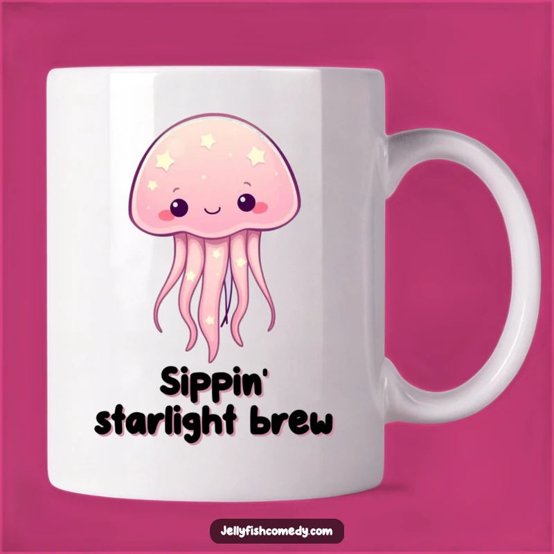 Funny Starry Jellyfish Mug - Kawaii Celestial Ocean Creature Gift