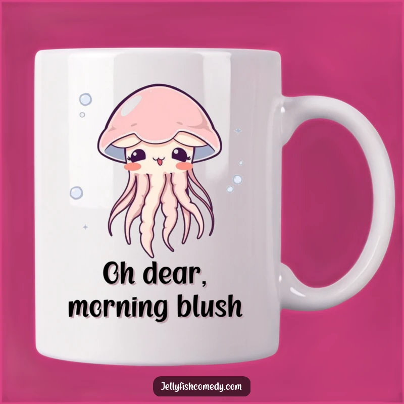 Funny Surprised Jellyfish Mug: Embarrassed Humor, Perfect Cute Gift!
