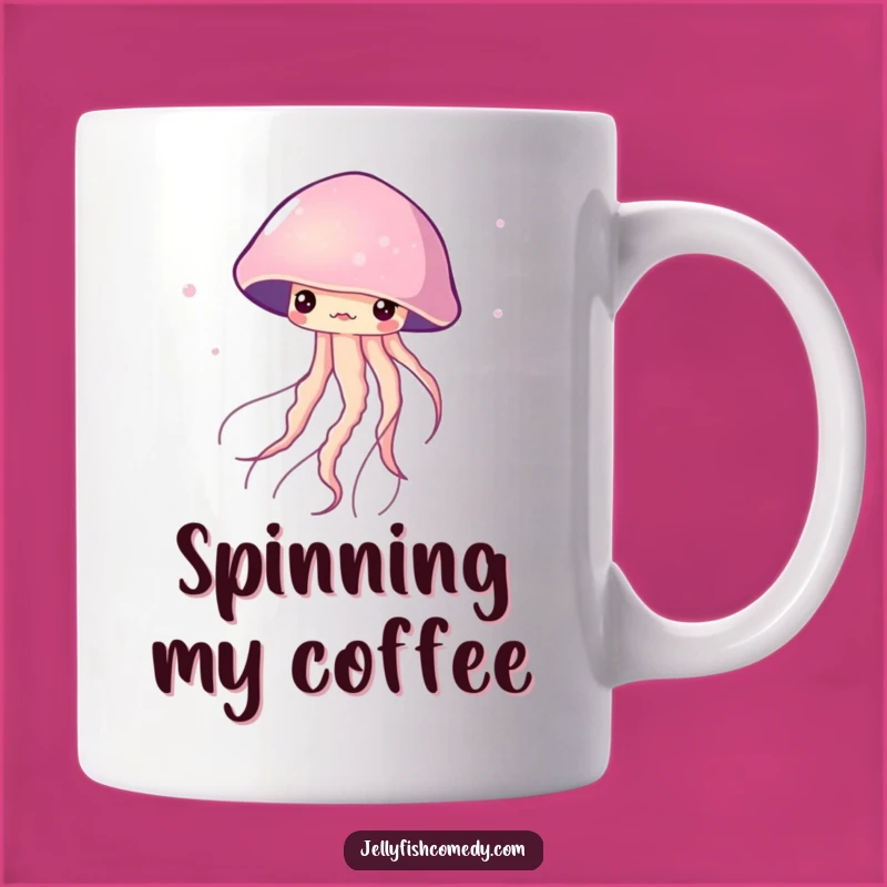 Funny Twirling Jellyfish Mug: Graceful Dance, Hilarious Ocean Moves, Perfect Funny Gift