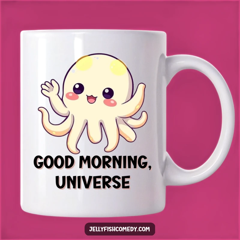 Funny Floating Creature Tentacles Mug, Whimsical Humorous Gift