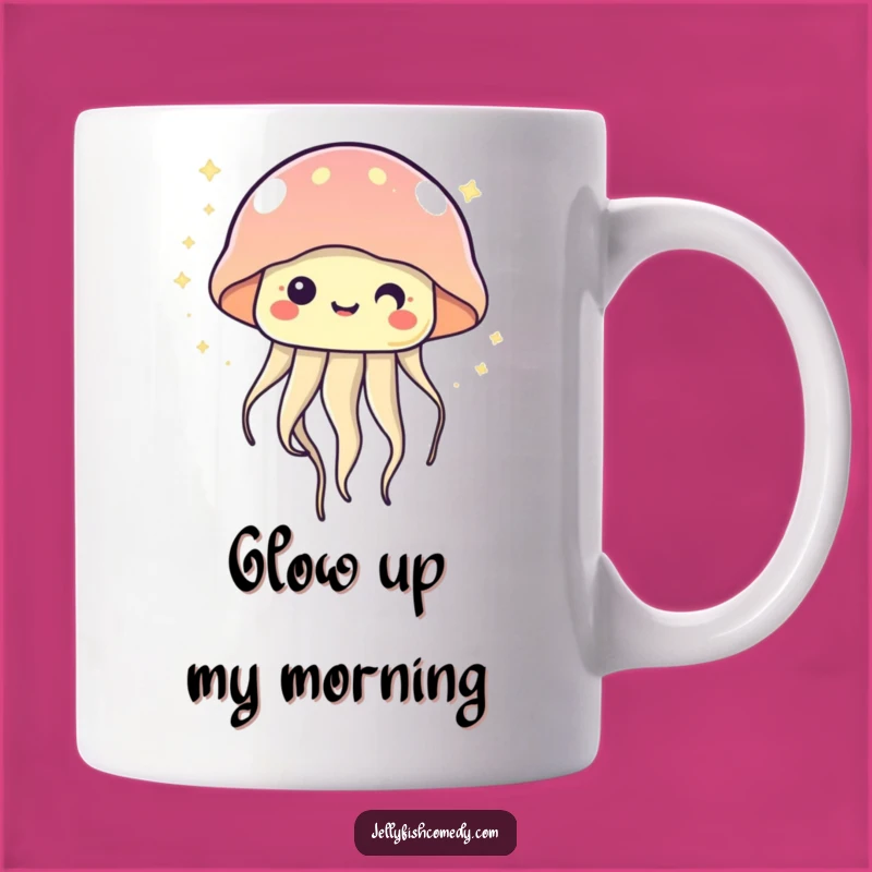 Kawaii Jellyfish Twinkling Mug - Cute & Funny Gift for Ocean Lovers