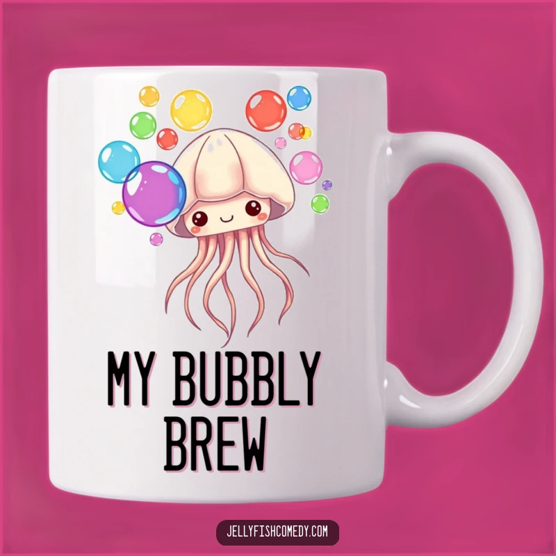 Funny Bubble Jellyfish Mug: Colorful Fun, Whimsical Ocean Creature, Perfect Funny Gift