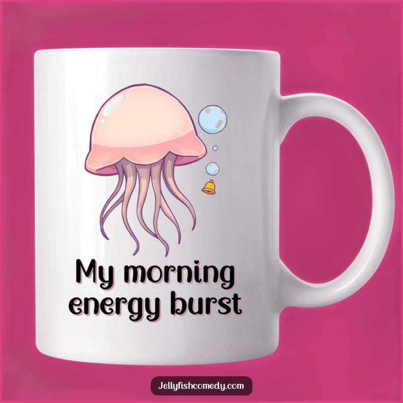 Funny Jellyfish Bubble Bounce Mug: Adorable Sea Creature Gift for Ocean Lovers