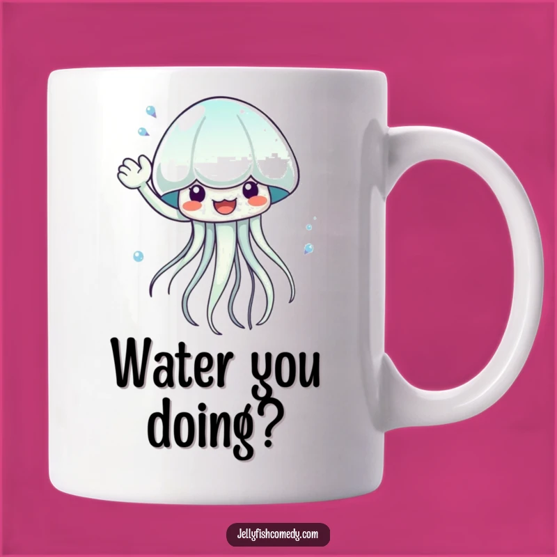 Funny Waving Jellyfish Mug: A Splash of Fun for Your Drink