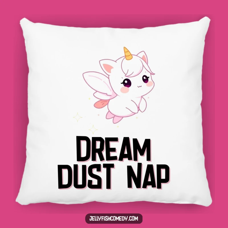 Funny Ethereal Stardust Sprite Pillow - Cozy Magical Creature Cushion