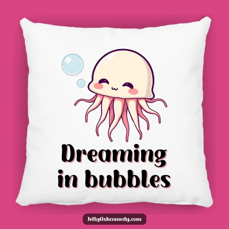 Funny Jellyfish Bubble Pillow: Soft Cartoon Cushion for Bubbly Relaxation