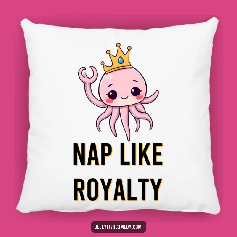 Funny Royal Jellyfish Pillow: Cozy Regal Comfort, Hilarious Accent, Perfect Funny Gift