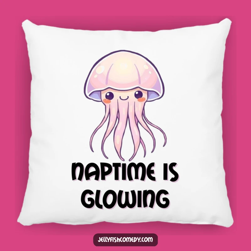 Funny Kawaii Jellyfish Pillow: Glowing Comfort, Perfect Humorous Accent Piece