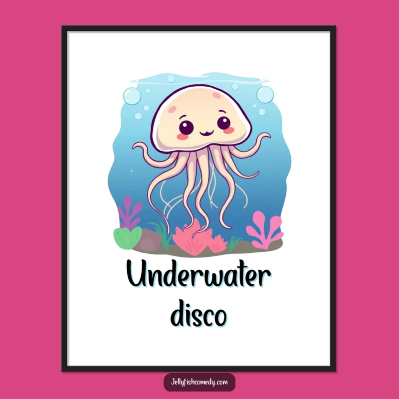 Funny Jellyfish Dance Digital Art - Humorous Gift for Aquatic Decor