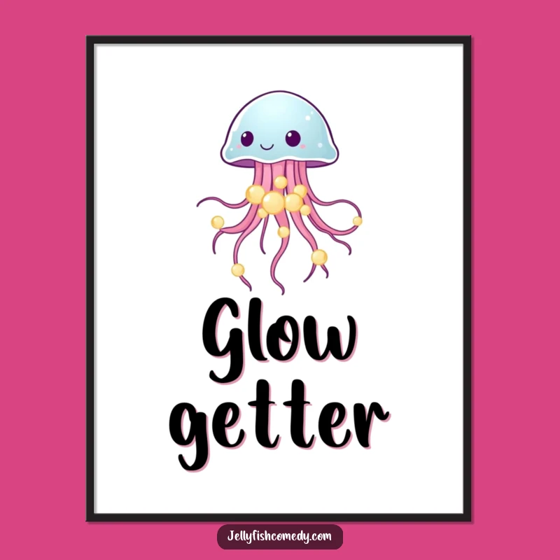 Funny Jellyfish Pearl Digital Art: Instant Ocean Magic Download