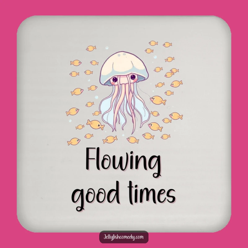 Funny Jellyfish Fish Drink Coaster: Protect Surfaces with Underwater Charm