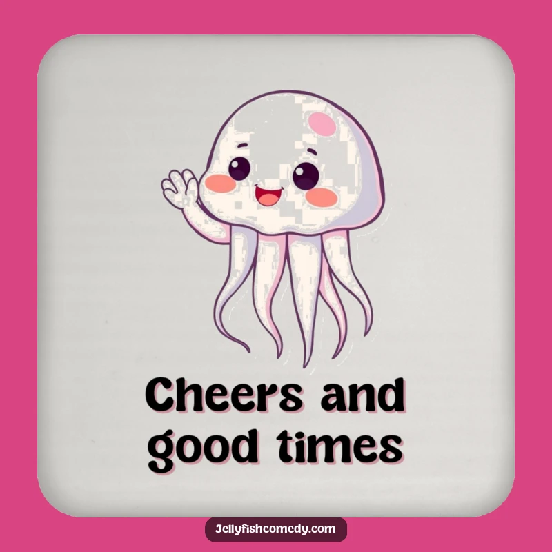 Funny Friendly Jellyfish Wave Coaster - Protect Drinks with Cheer!