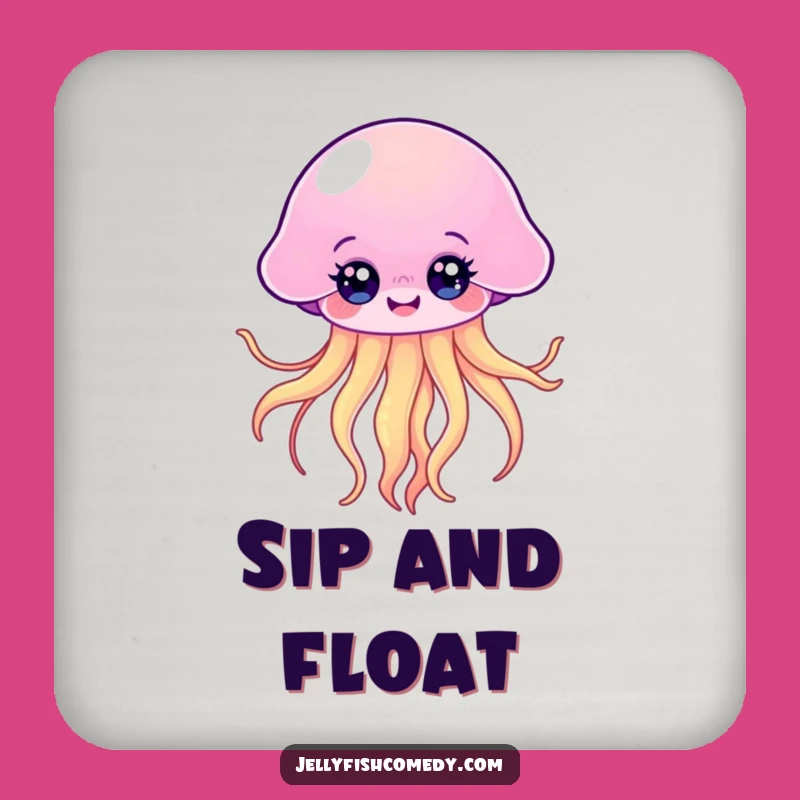 Funny Kawaii Jellyfish Coasters: Protect Your Table with a Smile