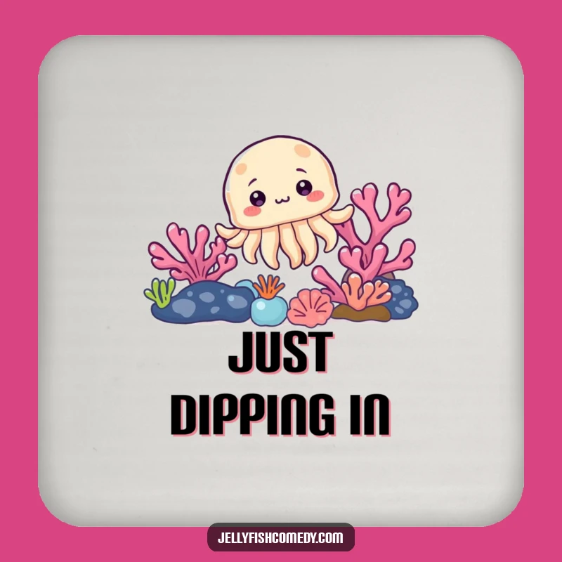 Funny Jellyfish Coral Coasters: Ocean Protection, Hilarious Home Decor Gift