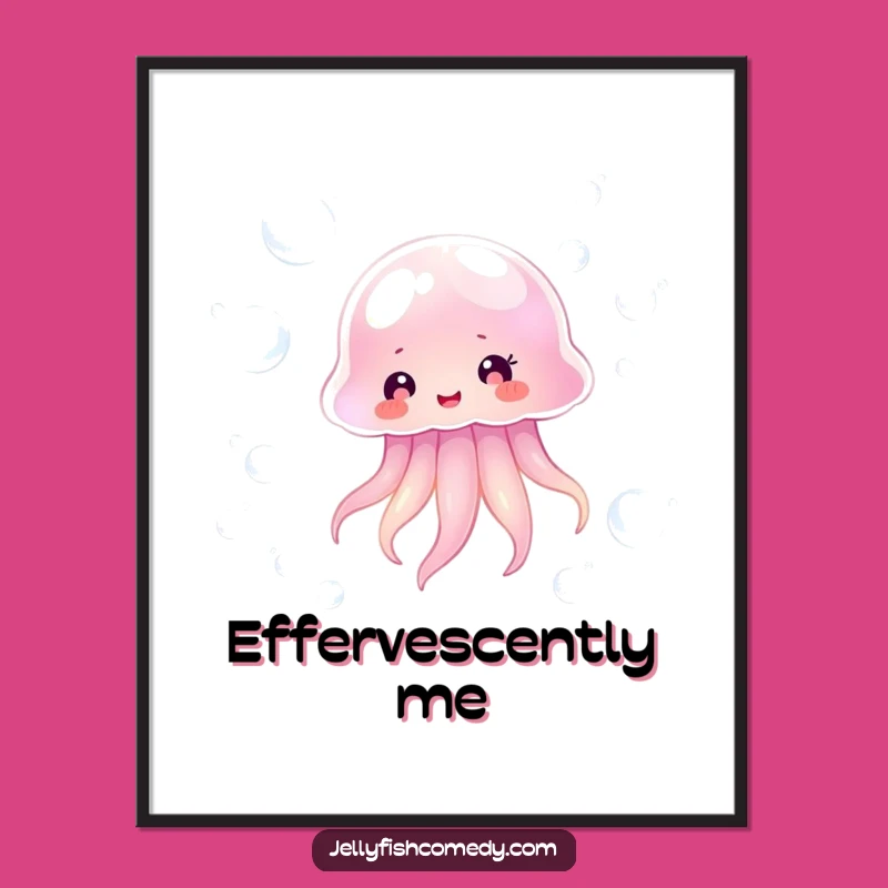 Funny Jellyfish Bubble Poster: Decorate with Whimsy and This Hilarious Art!