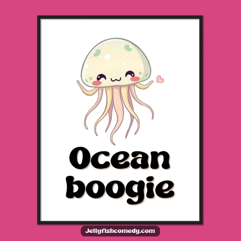 Funny Jellyfish Dance Poster: Silly Tentacle Art for Aquatic Lovers