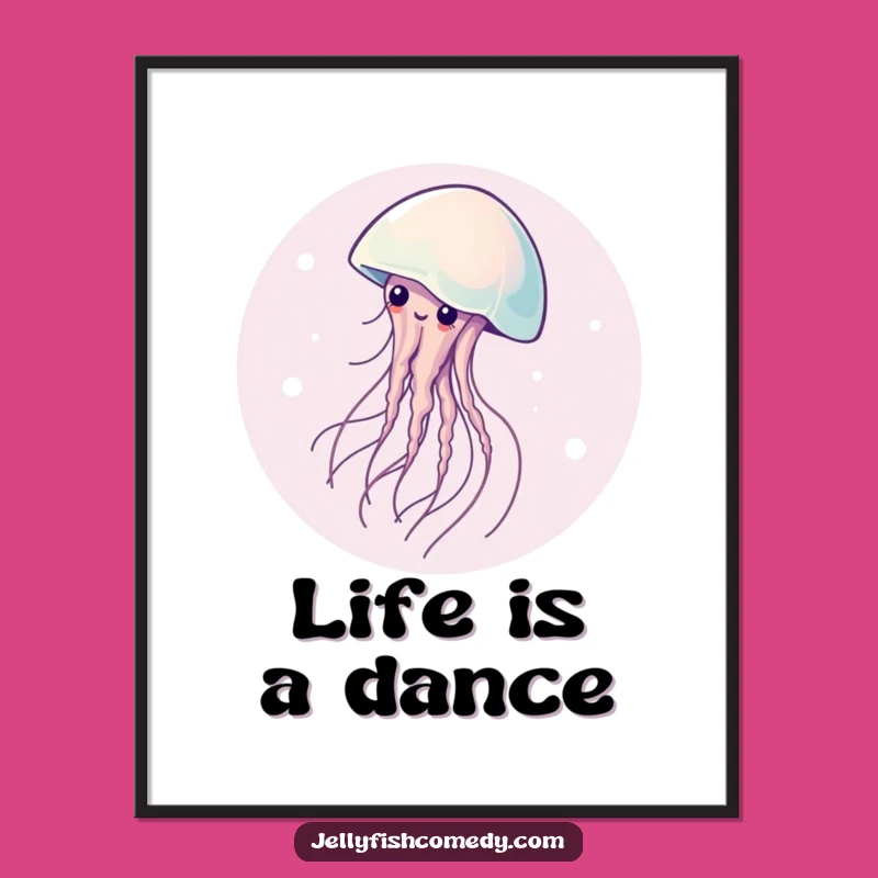 Graceful Jellyfish Spinning Poster: Artful Motion for Your Walls