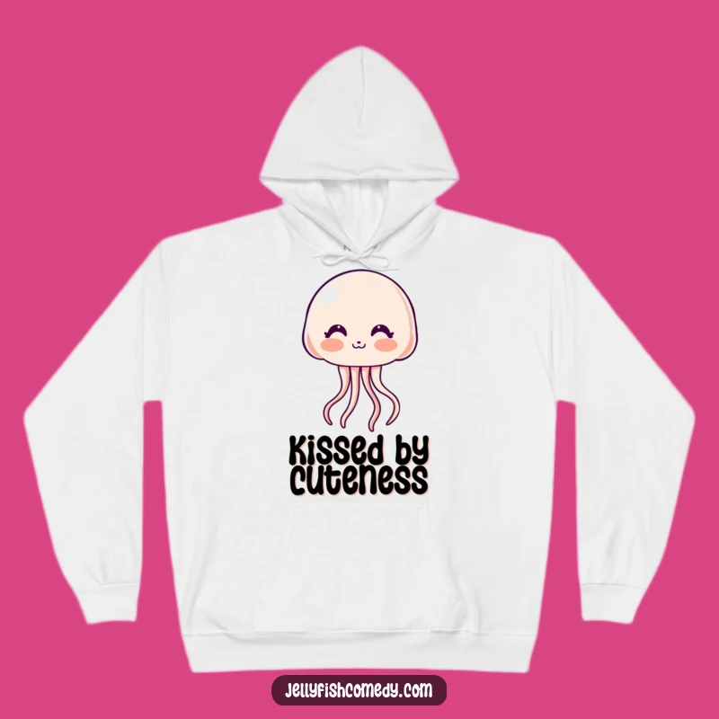Cozy Funny Kawaii Jellyfish Hoodie: Kiss & Blush Humor