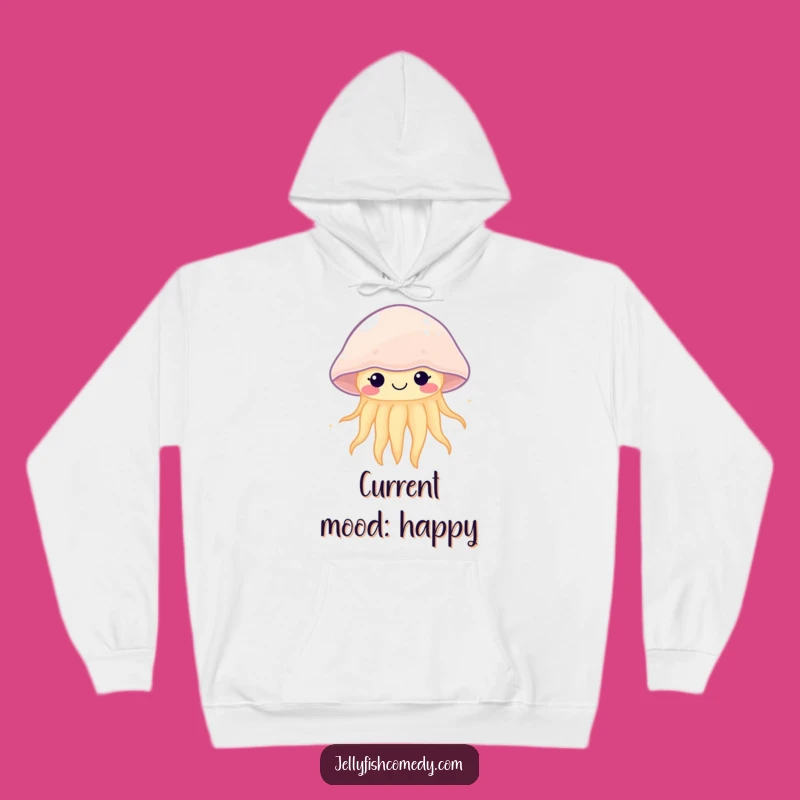 Cozy Funny Kawaii Jellyfish Pulsing Hoodie: Warm Underwater Comfort