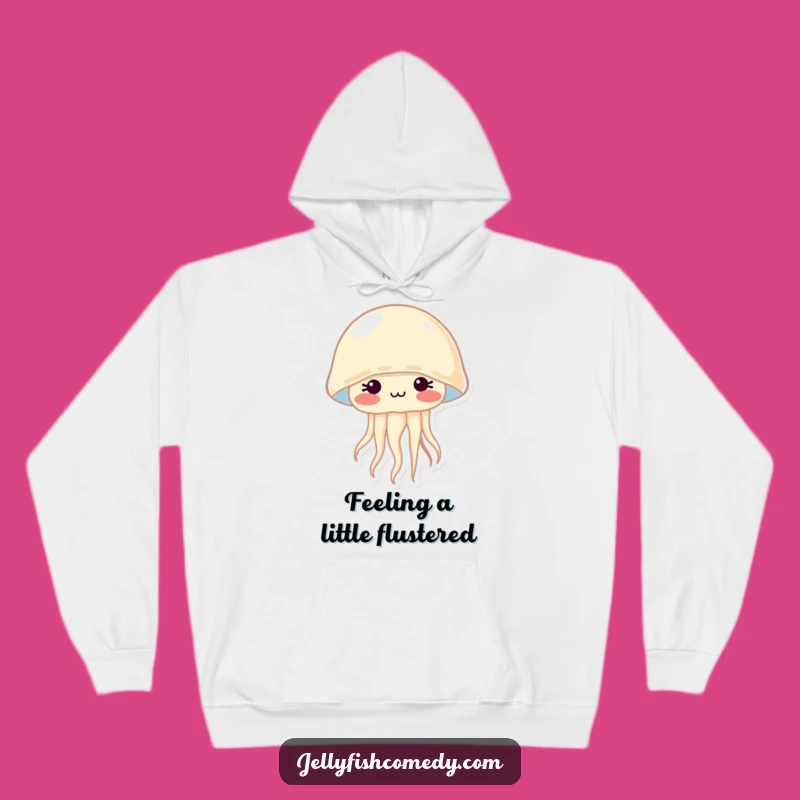 Funny Shy Jellyfish Blushing Hoodie: Cozy Up in Sweet Comfort