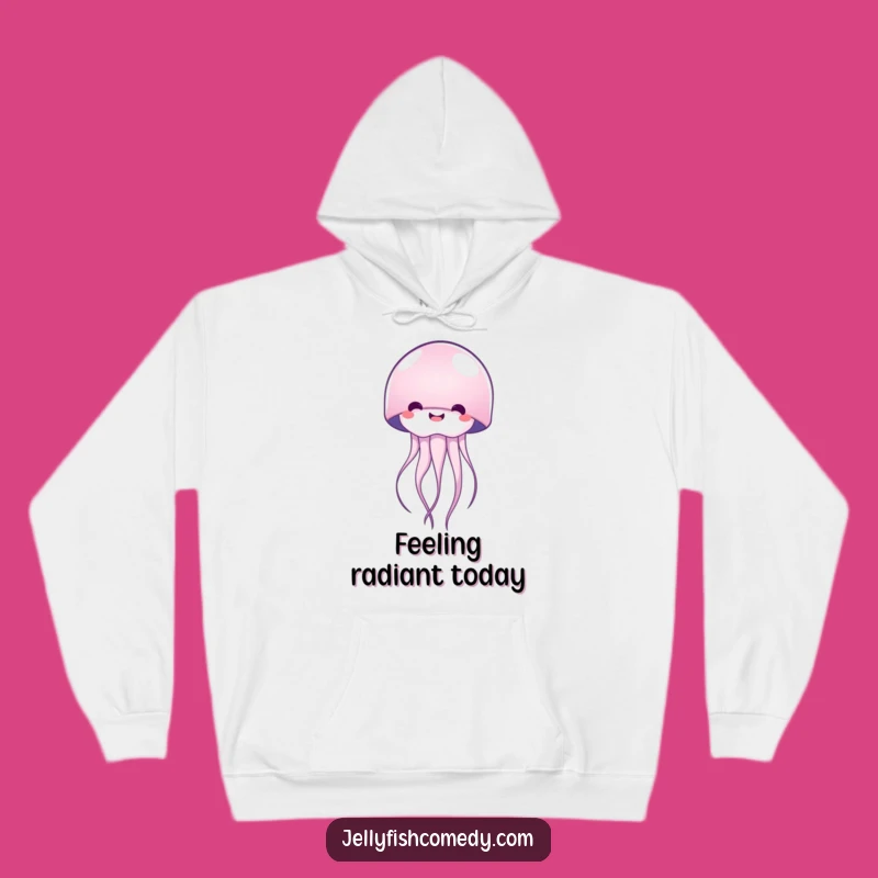 Funny Happy Jellyfish Hoodie: Cozy Up in Pure Oceanic Happiness