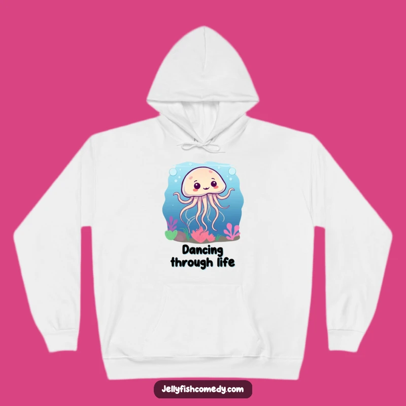 Funny Jellyfish Dance Hoodie - Cozy Humorous Gift for Ocean Vibes