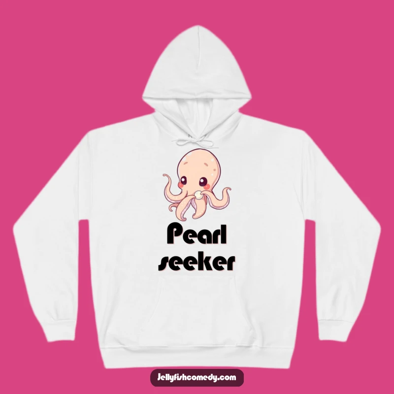 Cozy Funny Tentacled Being Pearl Hoodie, Warm Gift