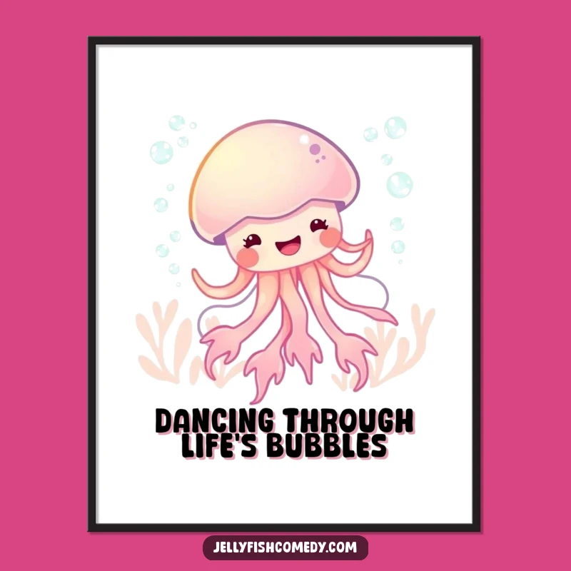 Free Printable Dancing Jellyfish Art - Glee Funny Downloadable Underwater Decor