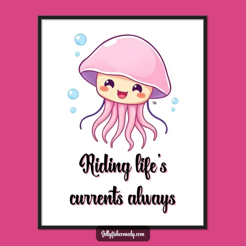 Free Printable Surprised Jellyfish Art - Funny Blown Away Downloadable Decor
