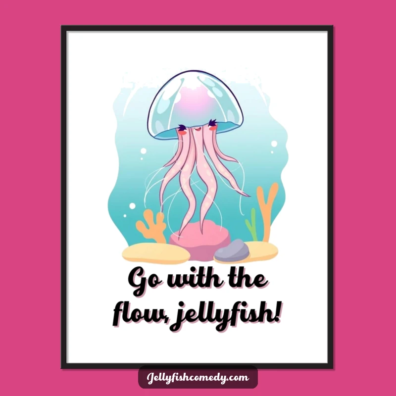 Free Printable Wall Art: Serene Jellyfish Spin for Tranquil Downloadable Decor