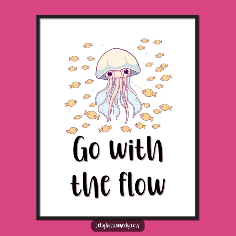 Funny Free Printable Jellyfish Wall Art - Fish School Decor