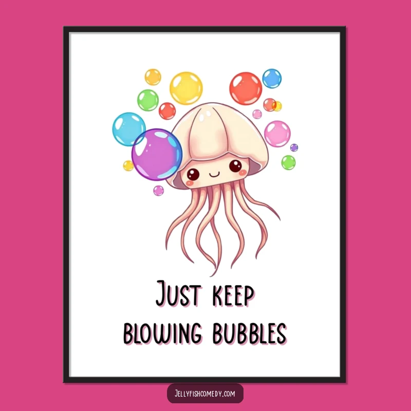 Free Printable Bubble Jellyfish Wall Art - Playful Downloadable Decor for Joyful Spaces