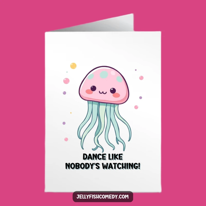 Free Printable Kawaii Jellyfish Birthday Card - Dancing Tentacles Fun, Downloadable Gift