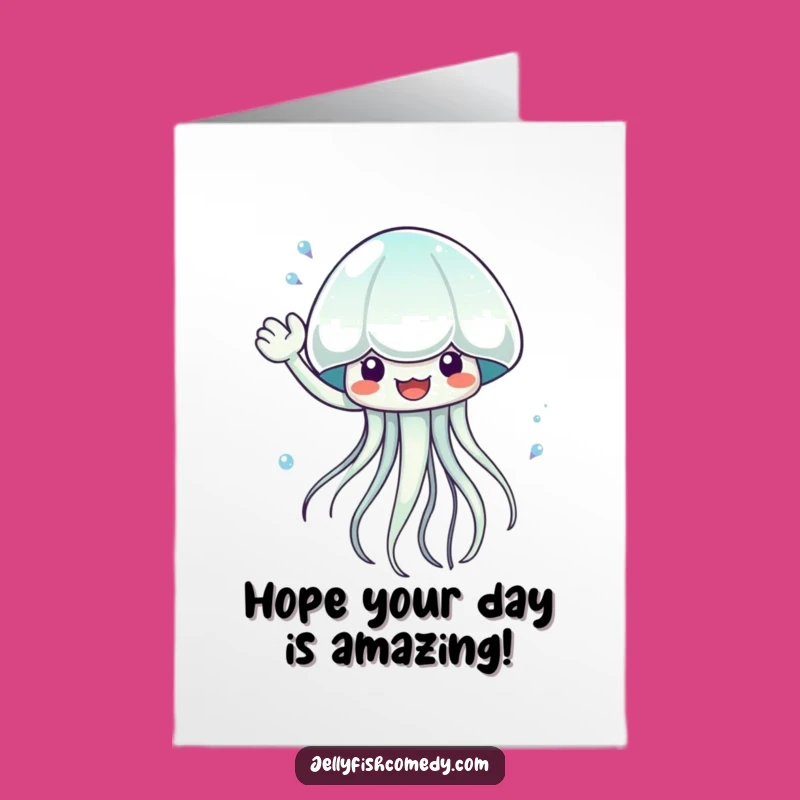 Free Printable Birthday Jellyfish Card: Splash Fun with This Waving Gift