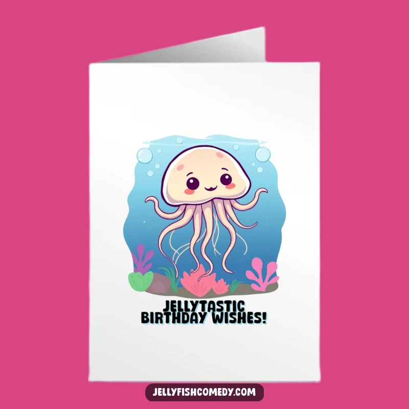 Free Printable Funny Jellyfish Birthday Card: Silly Dance Downloadable Greeting