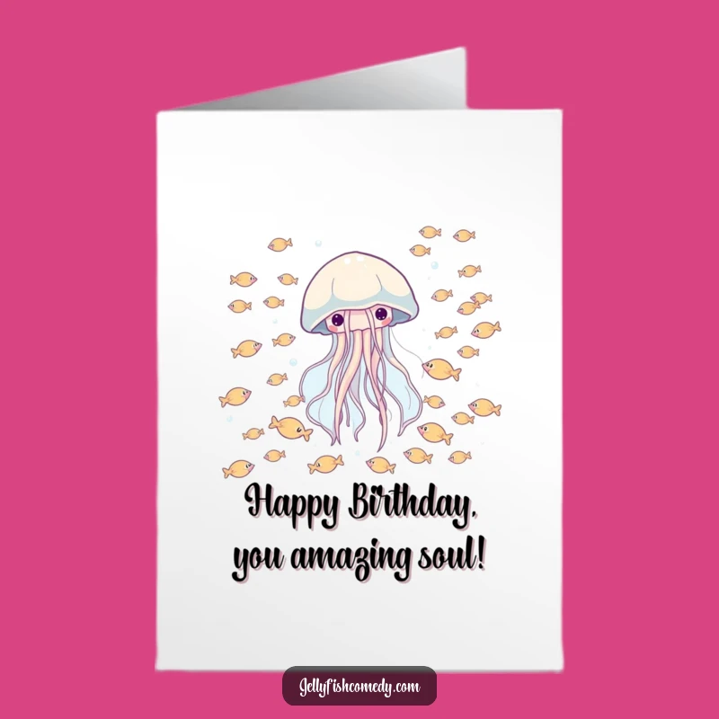 Free Printable Jellyfish Birthday Card - Fish School Fun Gift