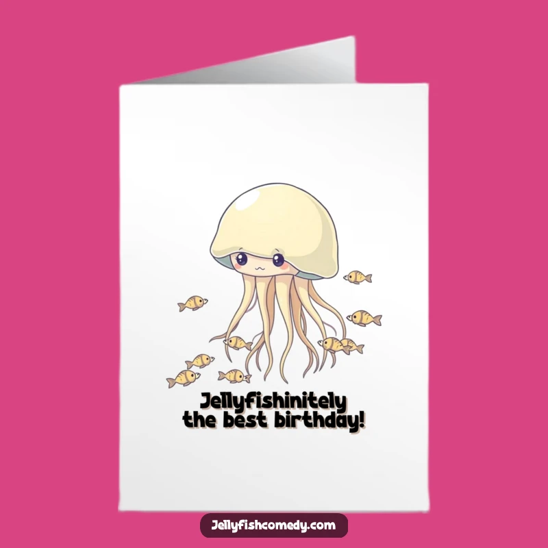 Free Printable Birthday Card: Funny Jellyfish Chase Design for a Hilarious Downloadable Gift